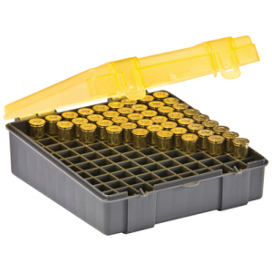 Flip Top Handgun Ammo Case 100 Round .41 Mag/.44 Mag/.45 Long Colt Gray/Amber - Plano