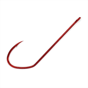 Gamakatsu Stiletto Hook Red Red, Size 1/0 25 per Pack - Gamakatsu