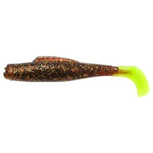 Z-Man Elaztech MinnowZ 3" Rootbeer/Chartreuse Tail 8pk - Z-Man