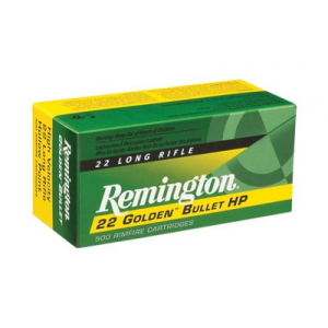 ington Ammunition 21008 Golden Bullet 22 LR 36 Gr Plated Hollow Point 50 Bx/ 100 Cs Ammo