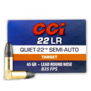  Target & Plinking Quite-22 22 LR 45gr Lead Round Nose 50rd Box Ammo