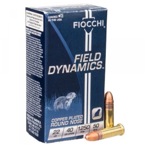 cchi Field Dynamics 22 LR 40 Gr Copper-Plated Solid Point 50 Bx/ 100 Cs Ammo