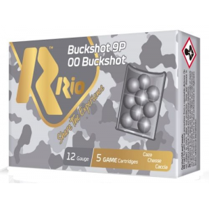  Royal Buckshot 12 Gauge 2.75 9 Pellets #00-Buck 5 Round Box Ammo