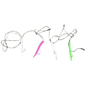 Eagle Claw Lazer Sharp Mackerel Rig 4 Hooks 1/0 Nickel 4 Tubes - Eagle Claw