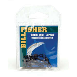 SS CSTLOCK Black SNAP SWIVEL 4BG 100# - Billfisher