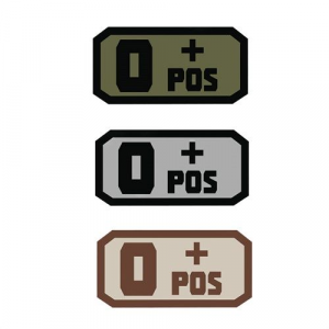 Blood Type O+ Patch - Voodoo Tactical