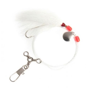 Sea Striker Bucktail Fluke Rig 32" 60lb Mono 3/0 Nickel Hook - Sea Striker