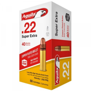 ila Super Extra High Velocity 22 LR 40 GR Copper Plated Solid Point 50rd Box Ammo