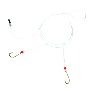 Sea Striker Porgy Hi-Lo Rig, Red Beads Sz2 Gold Bait Holder Hooks - Sea Striker