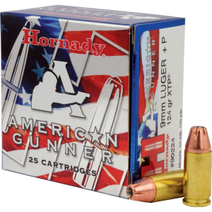 Hornady American Gunner 9mm +P 124 Grain XTP Hollow Point - Hornady