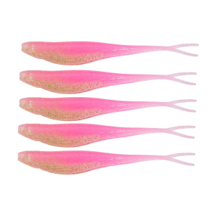 Z-man Scented Jerk Shadz Soft Bait Freshwater/Saltwater, 5" Length, Laguna Shrimp, Package of 5 - Z-Man