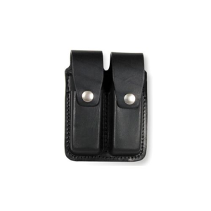 Double Mag Holder For 9Mm/40Cal. Black Plain - Boston Leather