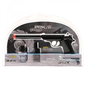 Umarex USA Walther Replica Soft Air PPK/S Operative Kit, Black - Umarex