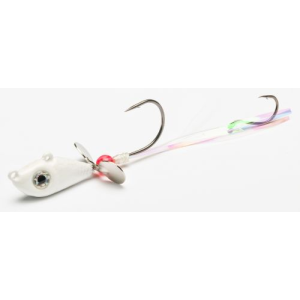 Mustad Walleye Death Spinner Pearl Clear Sparkle 3/4oz - Mustad
