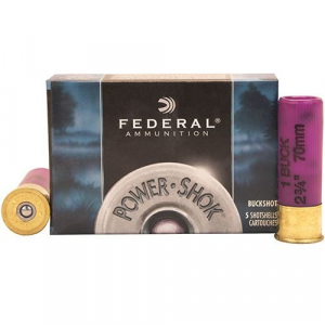 eral Standard Power-Shok Buckshot 16 Gauge 5 Round Box Ammo