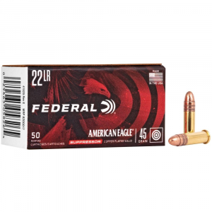 eral American Eagle Suppressor 22LR Copper 45gr 50rd Box Ammo