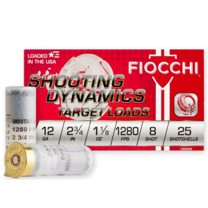 Fiocchi Shooting Dynamic Target Load 12GA 2-3/4" 1-1/8oz #8 250rd box - Fiocchi
