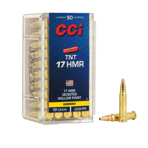  Ammunition Varmint TNT Brass .17 HMR JHP 17-Grain 50-Rounds Ammo