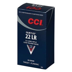  Quiet-22 .22 LR 40 Grain LRN 50rd Box Ammo