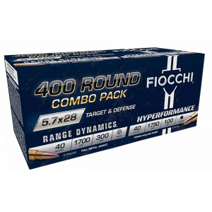 cchi Hyperformance 5.7x28mm Full Metal Jacket 400rds Combo Pack Ammo