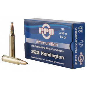  Standard Rifle .223 REM/5.56 NATO 55 GR Soft Point 20 Bx/ 50 Cs Ammo