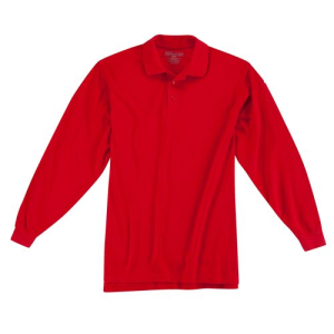 5.11 Professional Polo - Long Sleeve Range Red Large - 5.11 Tactical