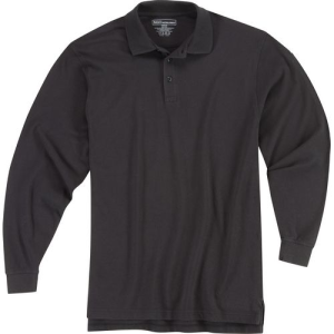 Utility Polo Long Sleeve Black Large - 5.11 Tactical