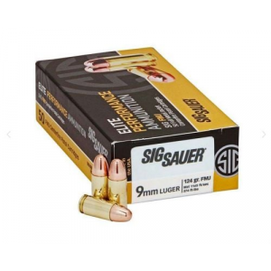  Sauer Elite Ball Full Metal Jacket 9mm 124 Gr 50 Round Box Ammo