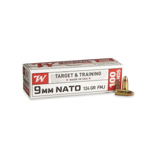 CHESTER TARGET & TRAINING 9MM NATO 124gr FMJ 100RD BOX Ammo