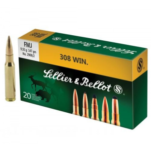 lier & Bellot SB308A Rifle 308 Win 147 Gr Full Metal Jacket (FMJ) 20 Bx/ 25 Cs Ammo