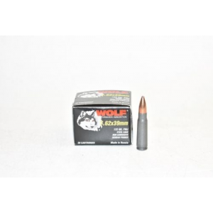 F 7.62X39 122gr. FMJ 20ct Box Ammo