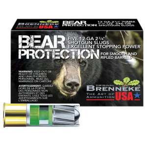 nneke Bear Protection 12 Gauge 2.75 1 1/4 Oz Slug Shot 5 Per Box Ammo