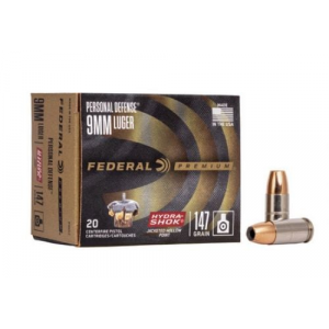 eral Hydra-Shok Jacketed Hollow Point 20RD 147gr 9mm Ammo