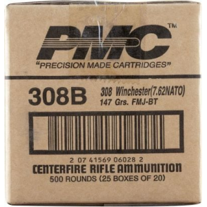 Bulk 147 Grain FMJ-BT 500rd Case Ammo