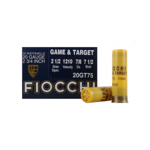 cchi Game & Target 20 Gauge 2.75 7/8 Oz # 7.5 25rd Box Ammo