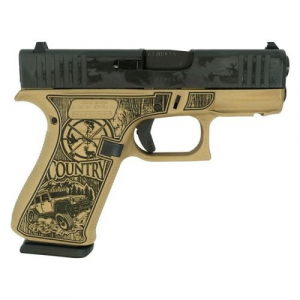 Glock 43x Custom "Country" Sand Handgun 9mm Luger 10rd Magazines (2) 3.4" Barrel Accessory Rail USA Made - Glock