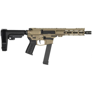 CMMG Inc. Pistol, Banshee MKGS, 9MM, 33rd, 8", Coyote Tan W/Adj Rip Brace - Cmmg