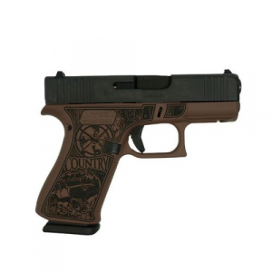 Glock 43x Custom "Country Bourbon" 9mm Semi Auto Pistol - Glock