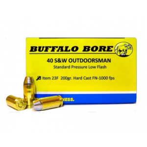 falo Bore Outdoorsman Low Recoil Flat Nose 40 S&W 20 Round Box Ammo
