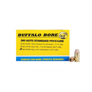 falo Bore Standard Pressure Jacketed Hollow Point 380 ACP 20 Round Box Ammo