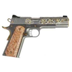 KIMBER CUSTOM 1911 .45 ACP STAINLESS DELUXE, SCROLL WORK, GOLD ROPE INLAY - Kimber