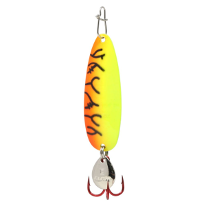 Clam Ribbon Leech Flutter Spoon - 1/4oz Size 6 - Glow Orange - Clam