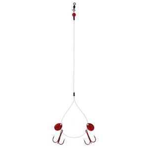 Clam Fluoro Big Tooth Rig, Size 1/0, Red - Clam