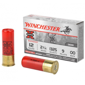 chester Super X Buckshot 12 Gauge 2-3/4 00 Buck 5 Round Box Ammo