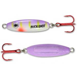 Northland UV Buck Shot Rattle Spoon - 1/4oz - Purple Tiger - Northland Fishing Tackle