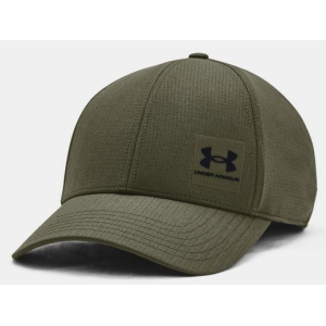 UA ArmourVent Stretch Fit Cap, Men's, OD Green, S/M - Under Armour