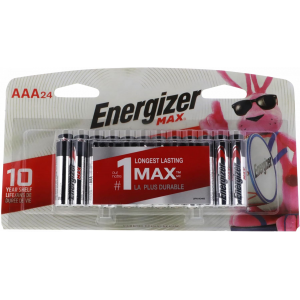 Rayovac E92BP24E4 AAA Max Black/Silver 1.5V Alkaline Qty (24) Single Pack - Spectrum Brands