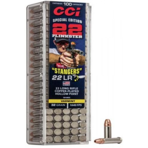  Varmint Stangers 22 LR 32 Gr Copper Plated Hollow Point 100 Round Box Ammo