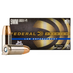 eral P9HST3 Premium Personal Defense 9mm P 124gr HST Jacketed Hollow Point 50 Per Box/20 Case Ammo