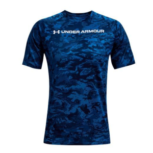 UA TECH ABC CAMO SS-BLU,3XL - Under Armour